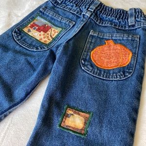 Sonoma Jeans Embroidered Fall Patches Size 5 Regular
